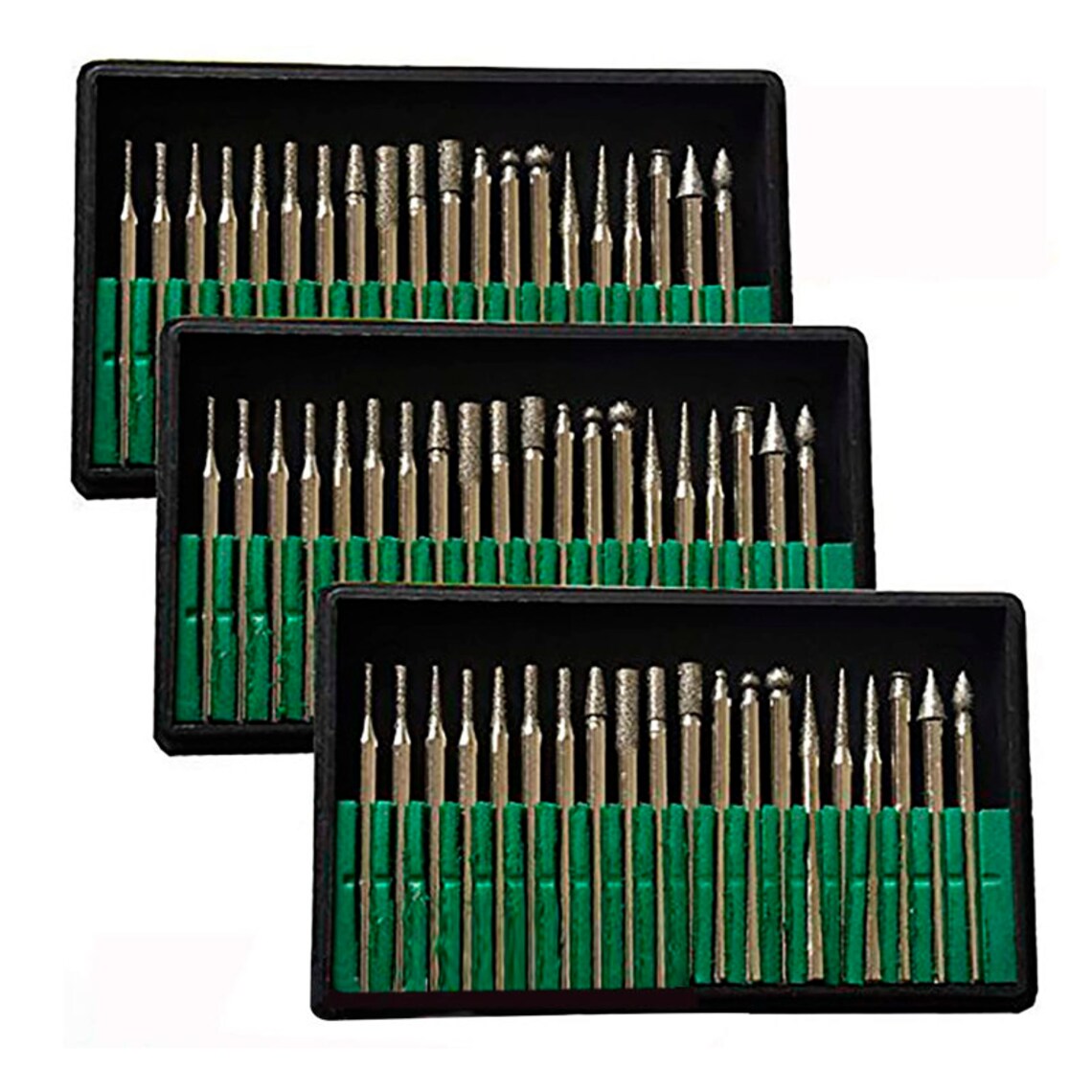 60 Pcs Diamond Burr Bits Drill Glass Gemstone Metal for Etsy