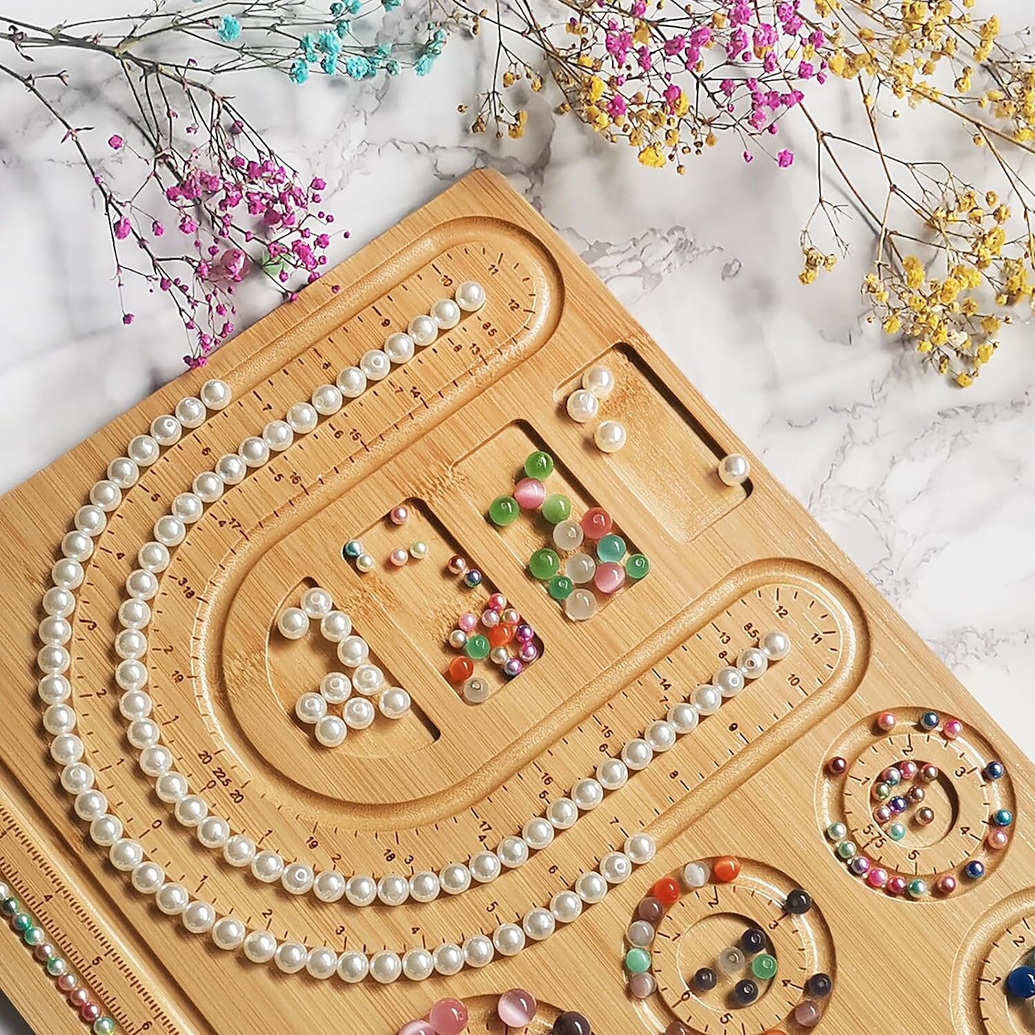  Dilobio Bead Boards for Jewelry Making, Bamboo Jewelry