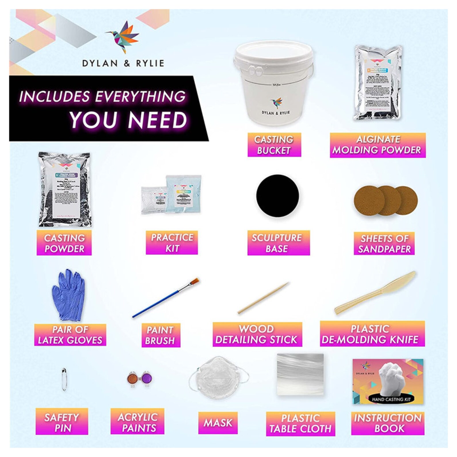 Plaster Hand Mold Casting Kit DIY Kits for Adults and Kids Etsy