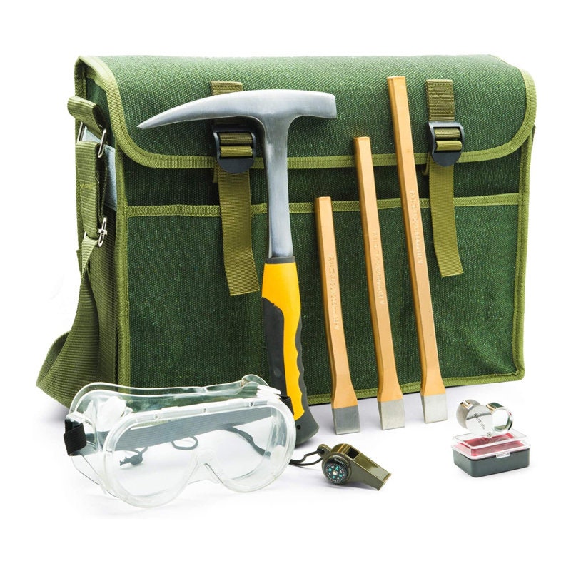 ASR Outdoor 38pc Deluxe Geology Rock Hounding Kit with Mining Tools and  Carry Bag