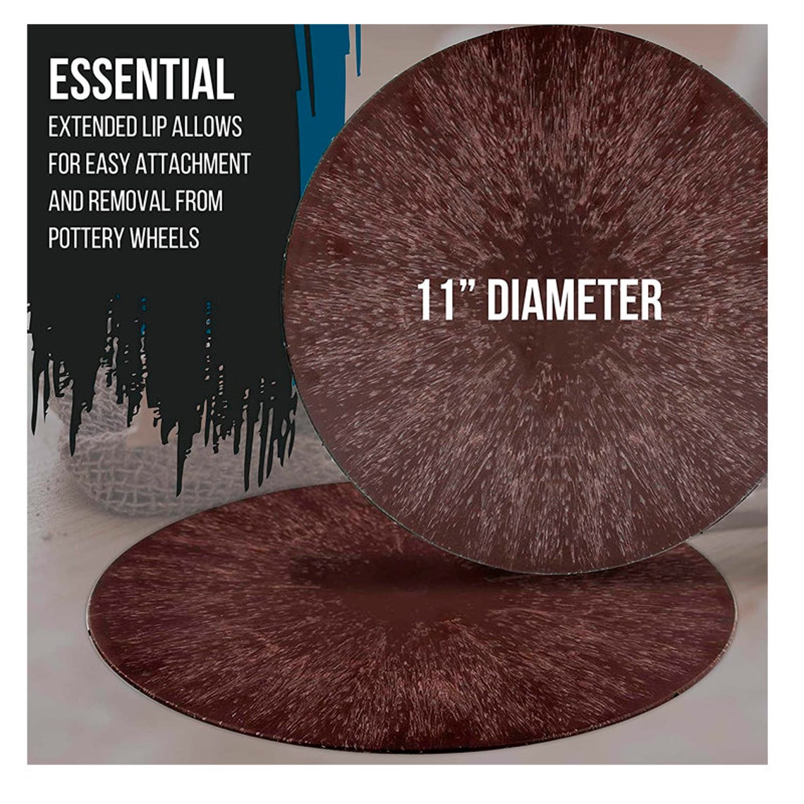 11 Round Plastic Pottery Wheel Bats Set of 2 Durable Etsy