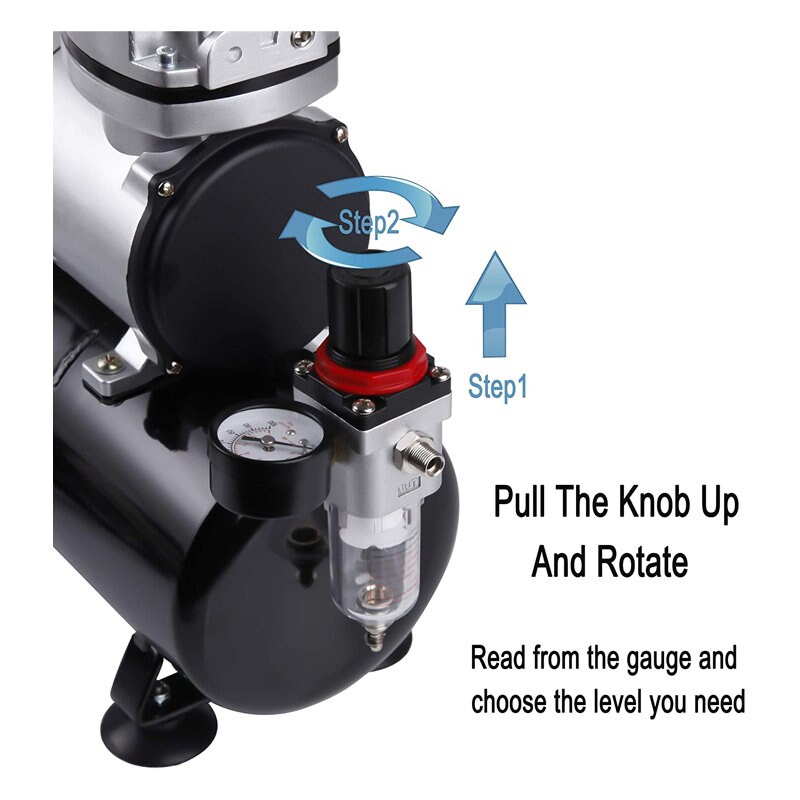 Airbrush Compressor, High-performance Single-piston Oil-free Mini