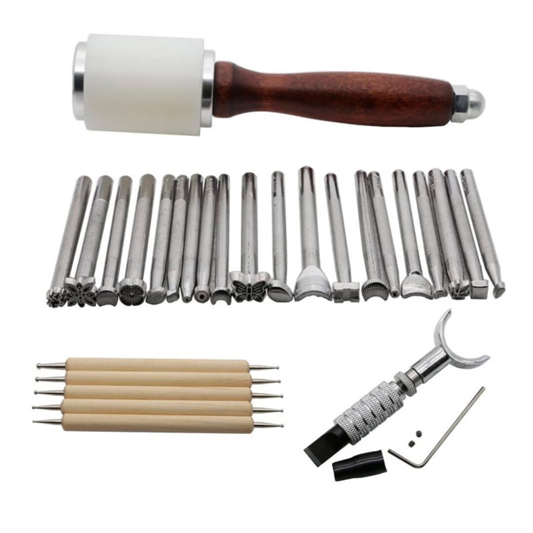 20pcs Leather Carving Working Saddle Making Tools Set DIY Etsy