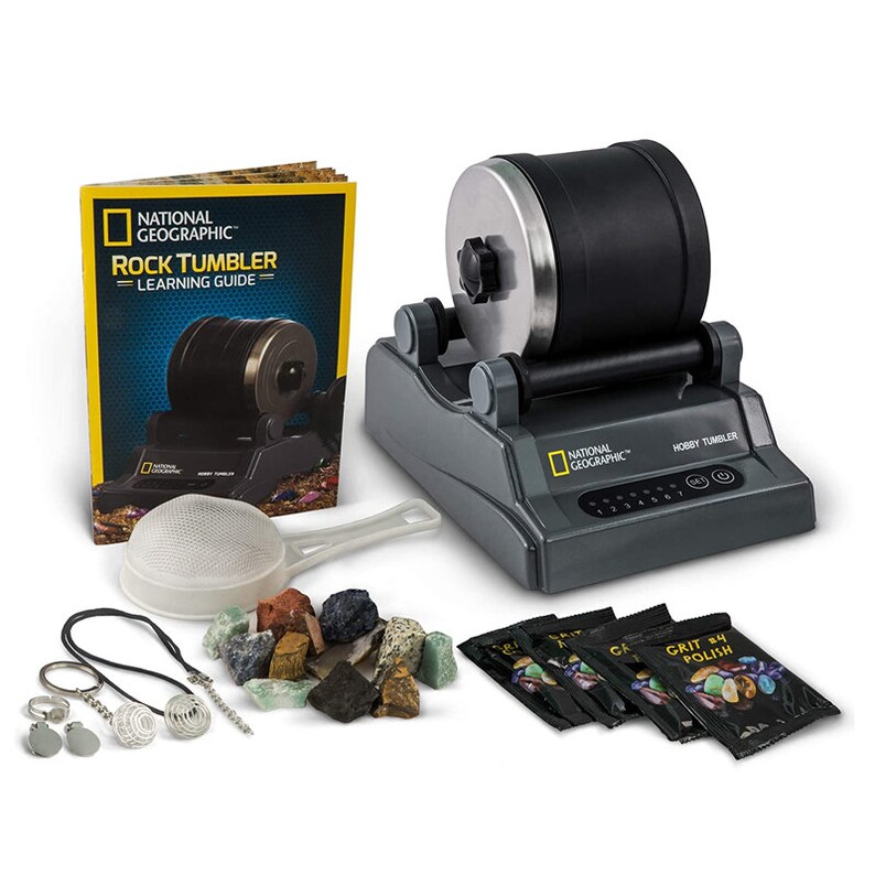 Hobby Rock Tumbler Kit Includes Rough Gemstones 4 Polishing Etsy