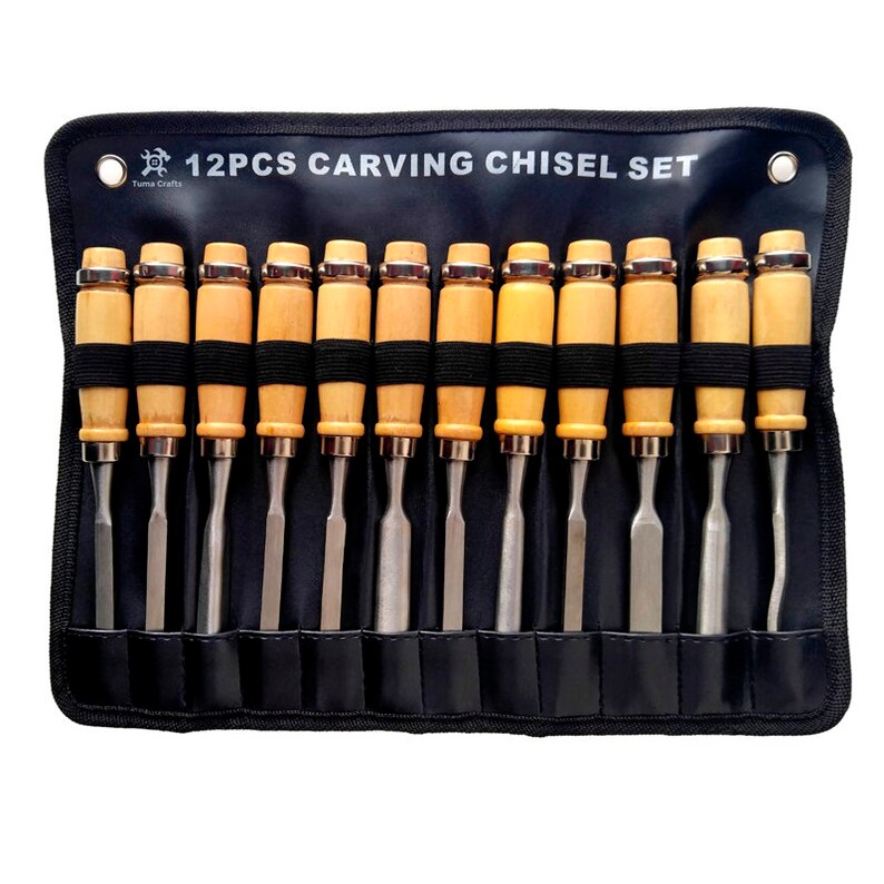 Professional Wood Carving Chisel Set 12 Piece Sharp Etsy