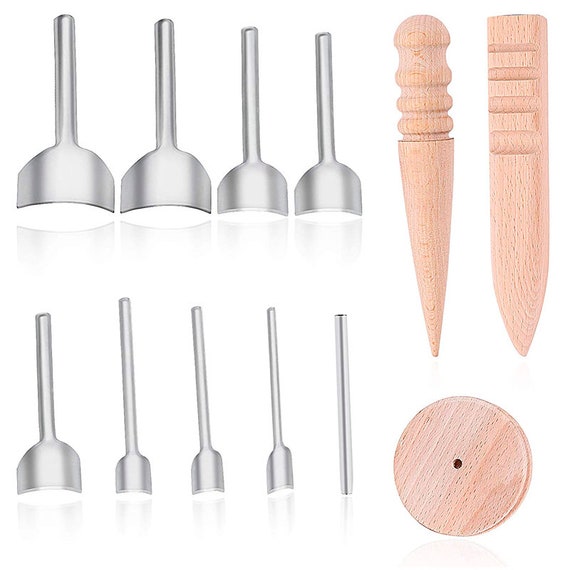 Set of 10 Sizes Durable Steel Corner Punch-cutter for Leather  Crafts-leather Tool-round Corner Punches for Leathercraft Half Round 10pcs  