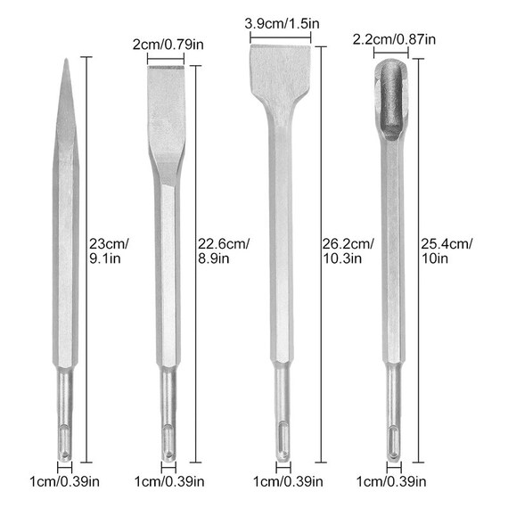 7 Pcs SDS Plus Chisel Set Hammer Drill 