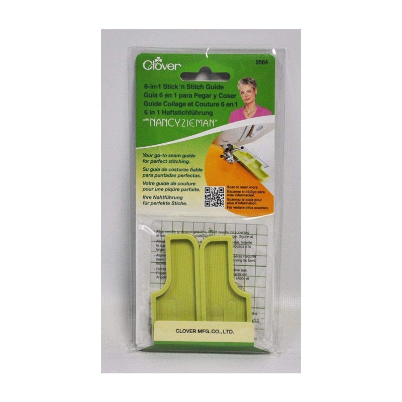 CLOVER Needlecrafts 9584, 3 Piece 6-in-1 Stick n Stitch Guide by Nancy  Zieman