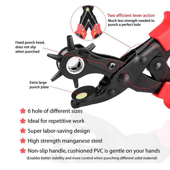 Leather Hole Punch Tool for Belt Multi Hole Sizes Puncher for Belts -   Norway