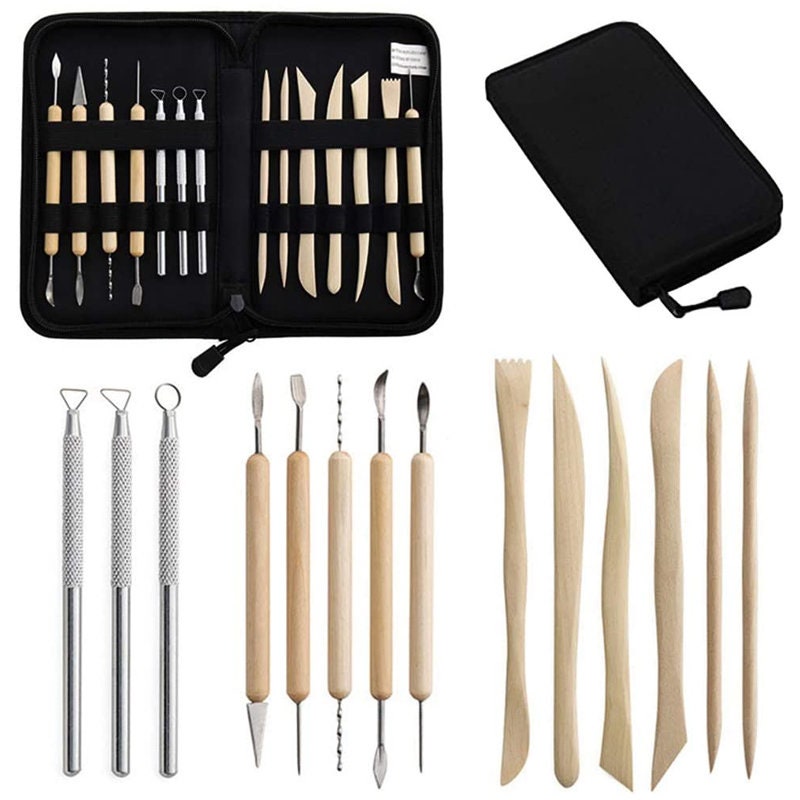 8 Piece ToolTreaux Basic Pottery Tools Modeling Clay Arts and Crafts  Supplies Set 
