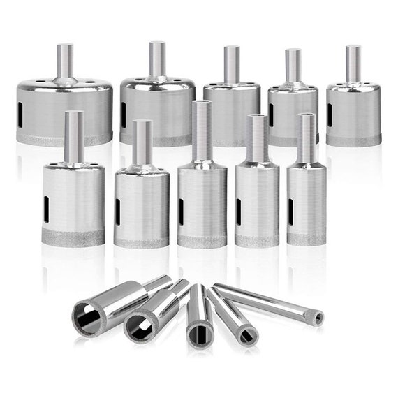 15Pcs Thickened Diamond Hole Saw Cutter Drill Bit Tool For Tile Marble Glass 15Pcs Thickened Diamond Hole Saw Cutter Drill Bit Tool For Tile Marble Glass
