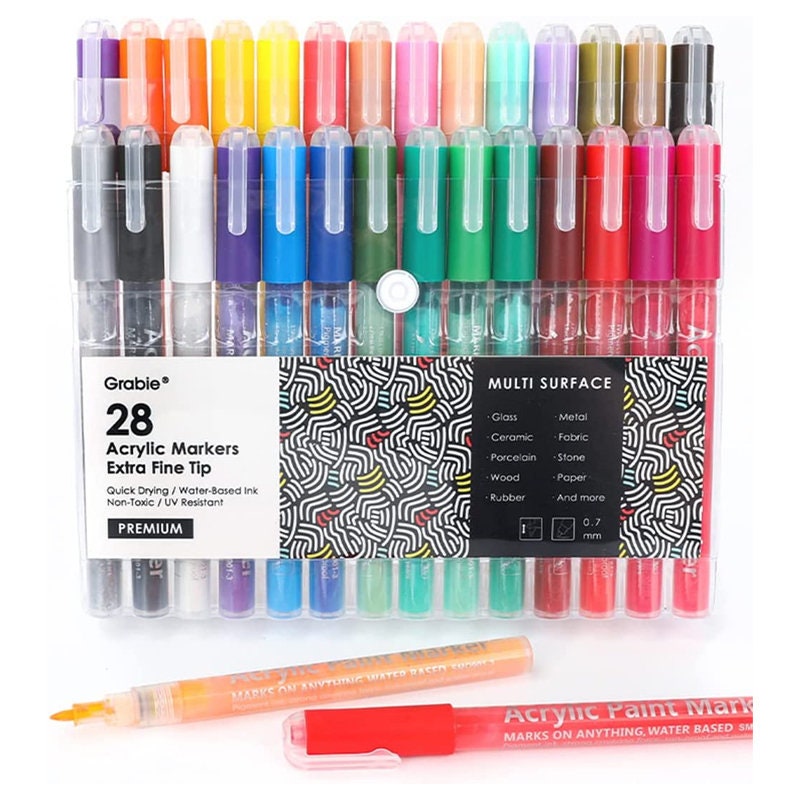 42 Artistro Cute Pens Extra Fine Tip Acrylic Paint Markers for