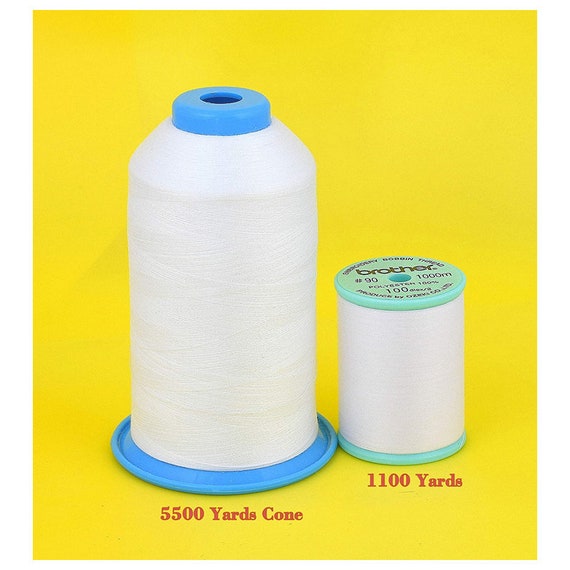 Buy 2-pack Premium 90 WT Machine Embroidery Bobbin Thread White