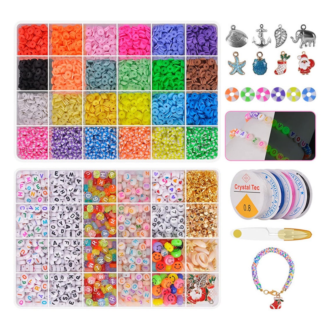6000pcs 6mm Clay Heishi Beads for Jewelry Making Kit Lnclude Etsy