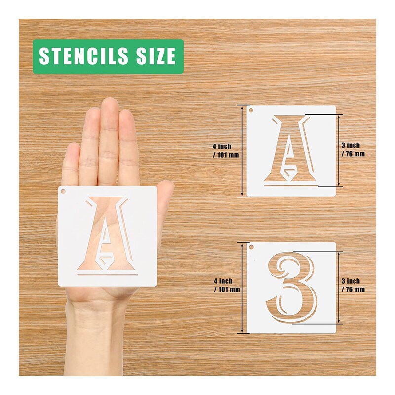 Scrabble Tile Letter Stencils 3 Inch - 28 Pack Scrabble Style Alphabet  Stencil Templates for Painting on Wood, Reusable Plastic Stencils for  Crafts