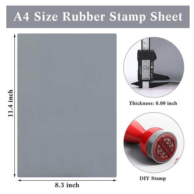 Rubber Stamp Sheet for Laser Engraving Machine A4 Rubber Etsy