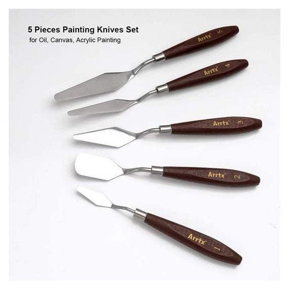 7pcs/set Stainless Steel Oil Painting Knife Artist Spatula Art Tools  Stationery Cake Baking Supplies Painting Tools