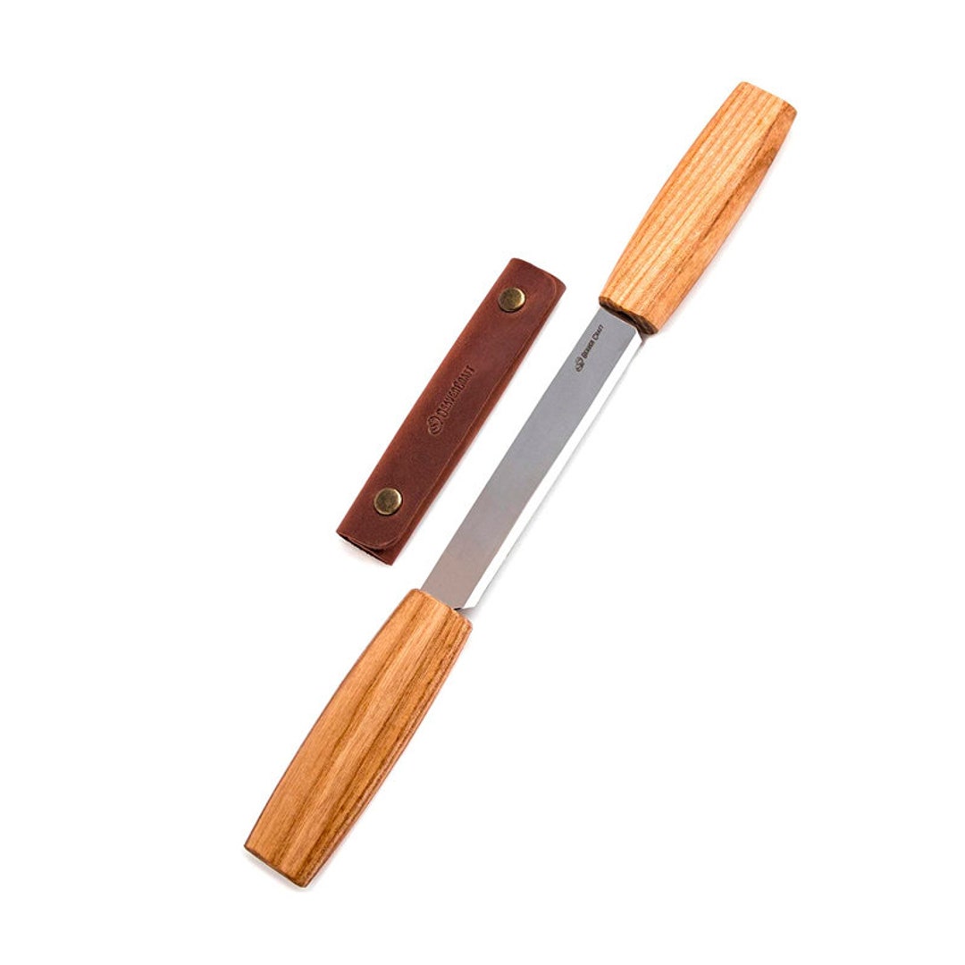 Draw Knife With Leather Sheath Woodworking Tool 4.3 Drawknife Wood