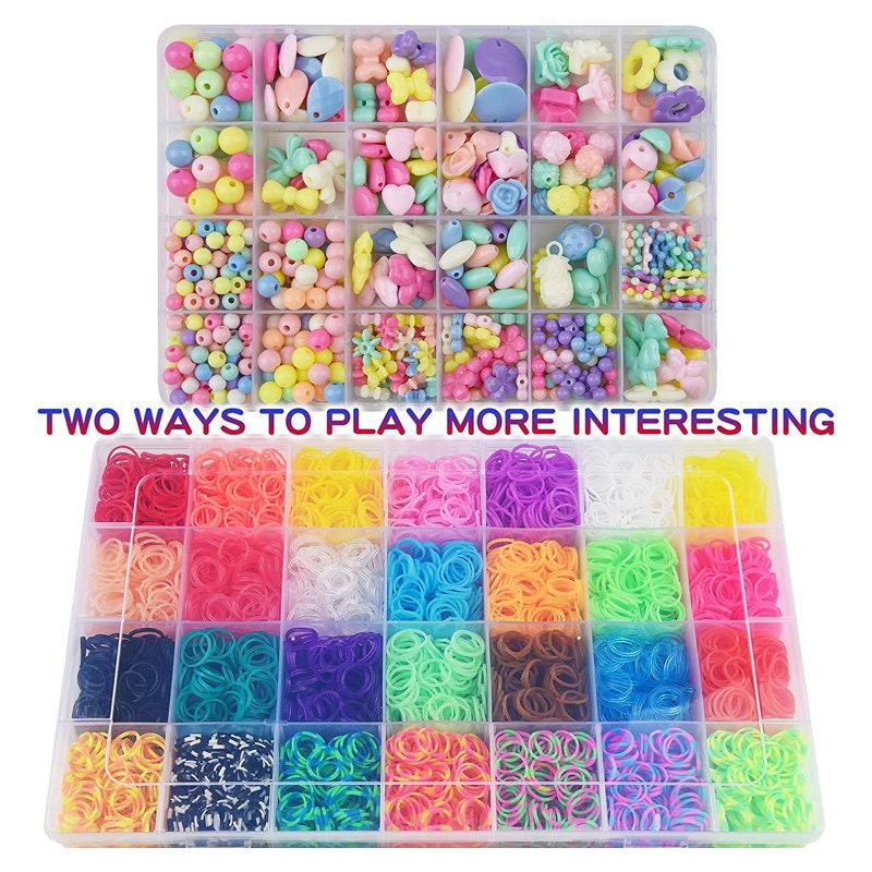 18000 Loom Bands Kit: DIY Rubber Bands Kits, 500 Clips, 40 Charms