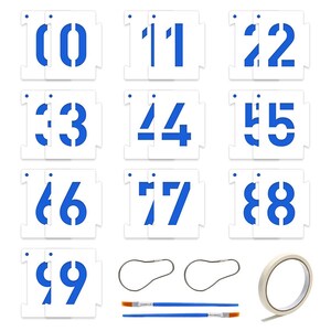 Number Stencils 4 Inch Curb Stencil Kit for Address Mailbox Painting