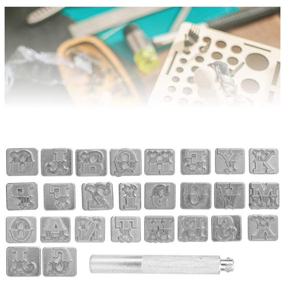 Full Set 26 Alphabet II Leather Carving Tools Hammer Seal Stamp Pidiao Seal  Letters Uppercase Letter Printing Senior Electric Copper 