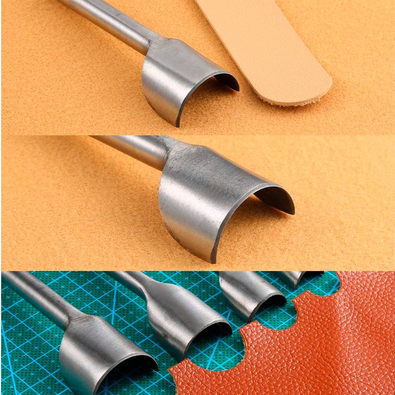 Caydo 8 Pieces Leather Craft Tools Halfround Cutter Punch for Etsy