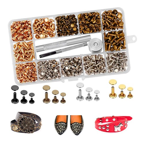 240 Sets Leather Rivets Double Cap Rapid Rivet Tubular4 Etsy