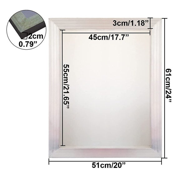 Silk Screen Printing Screens 20 X 24 Inch Frame-160 White Mesh 2 PCS 