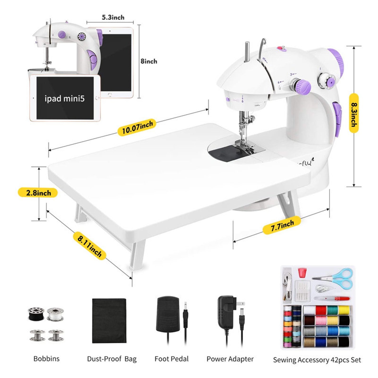 Magicfly Mini Sewing Machine for Beginner Dual Speed Portable Etsy
