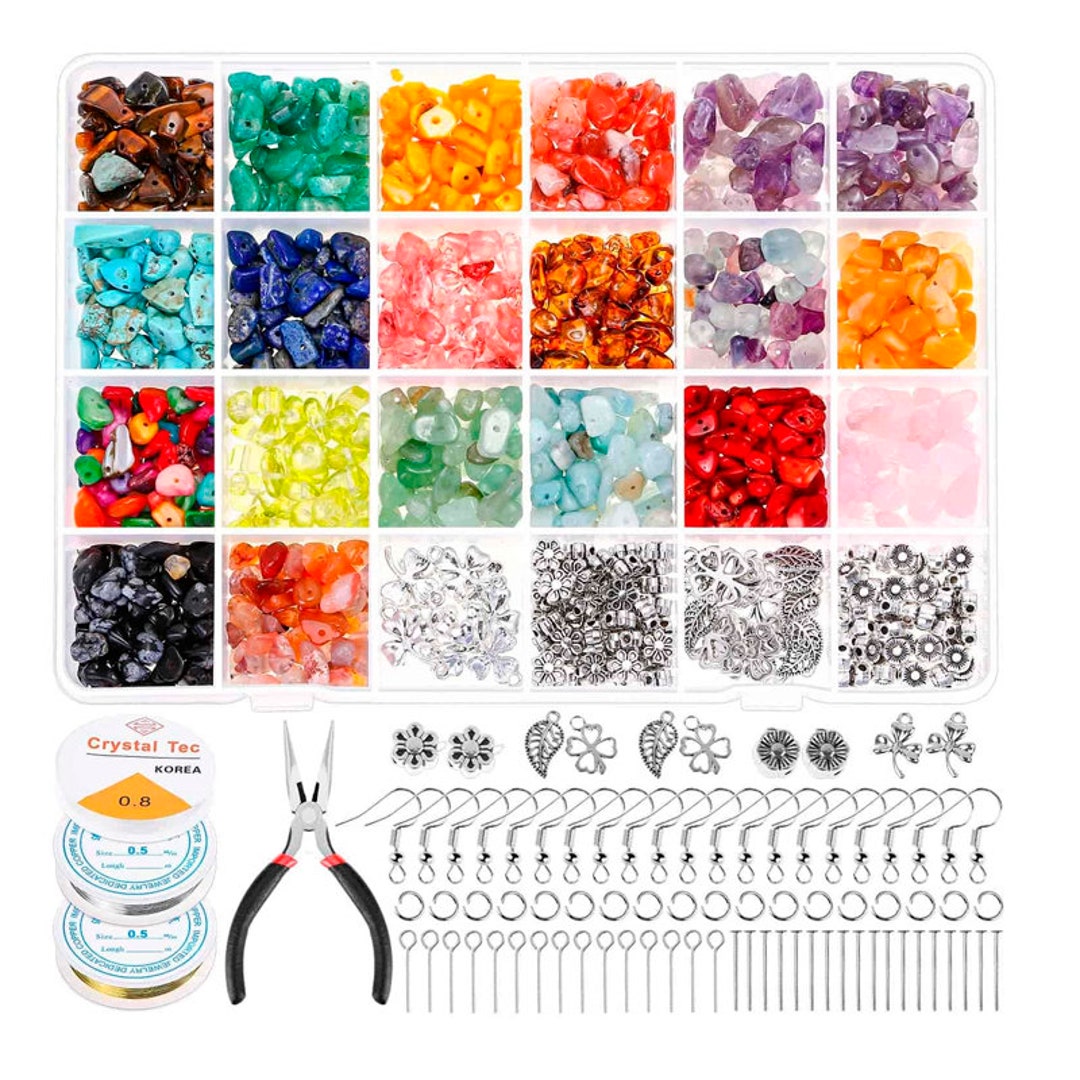 1584pcs Crystal Jewelry Making Kit, Thrilez Ring Making Kit With