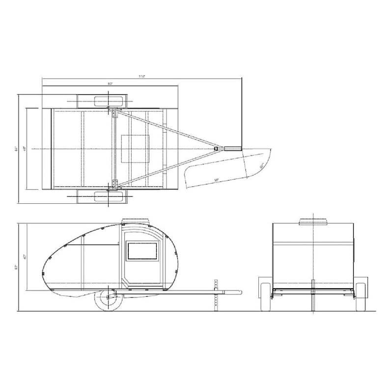 Teardrop Trailer Plans DIY Lightweight Camper for Motorcycle Etsy