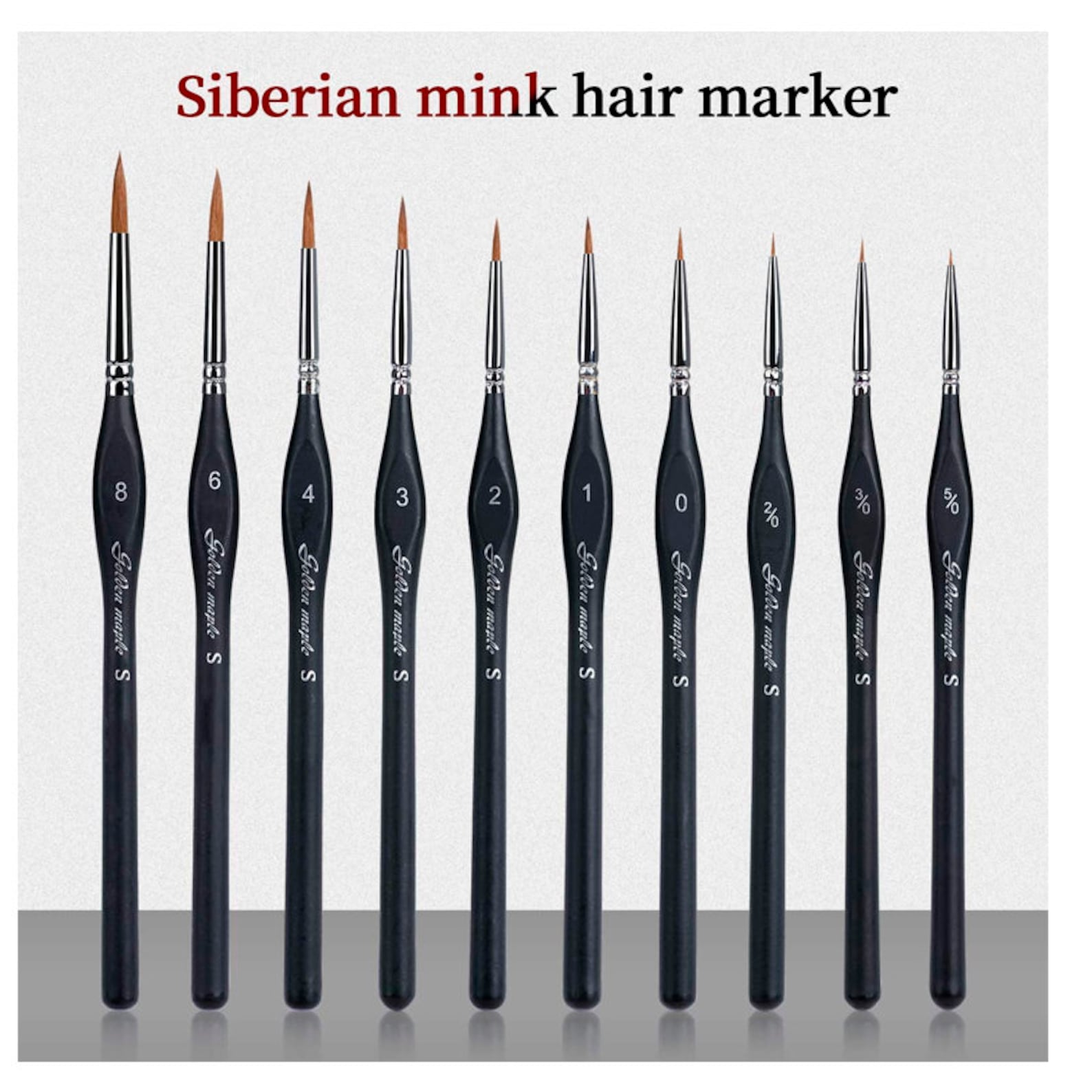 Kolinsky Sable Detail Paint Brush Set 10pcs Siberian Mink Etsy
