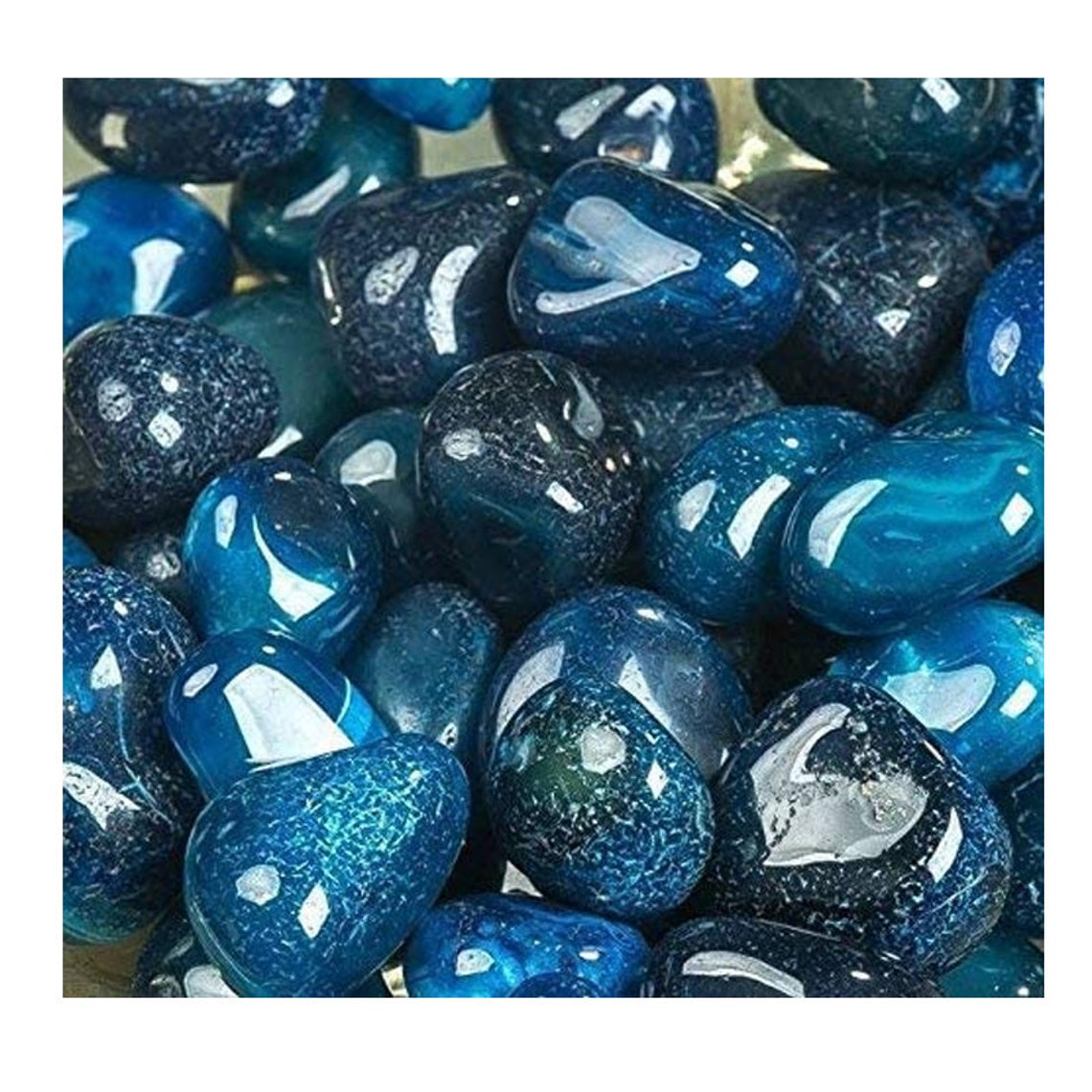 Royal Sapphire Blue River Rocks Garden Rocks Outdoor Etsy