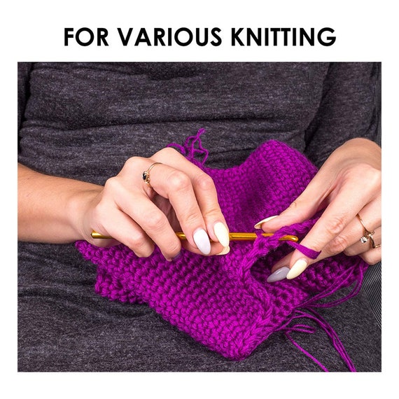 Crochet Hooks Set, Aluminum Handle Knitting Needles for Arthritic Hands, Crochet  Needles for Yarn Craft 