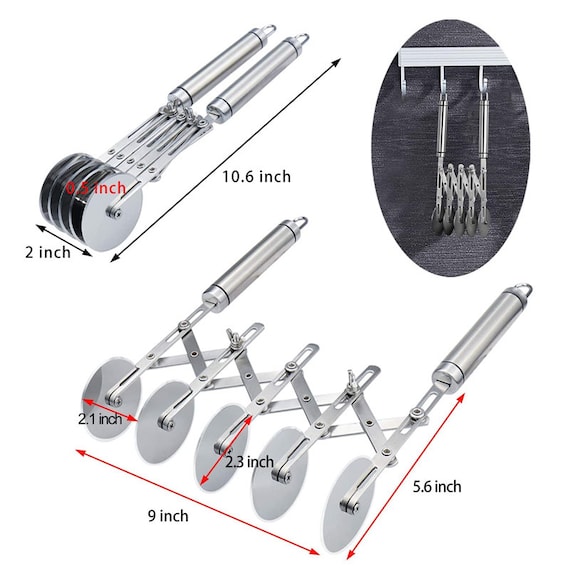 1pc 3 Wheel 5 Wheel Pastry Cutter With Handle Dough Cutter