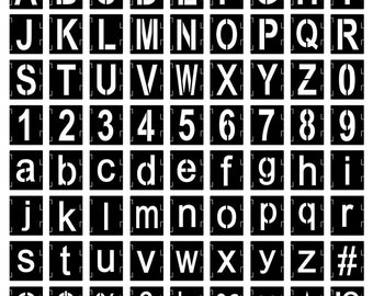 Letter Stencils, Symbols Numbers Craft Stencils 3 Inch, 72 Pcs