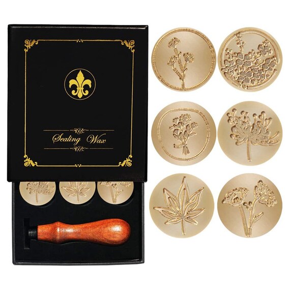 Wax Seal Stamp Setretro Wax Stamp Seals Kit Copper Seals Etsy