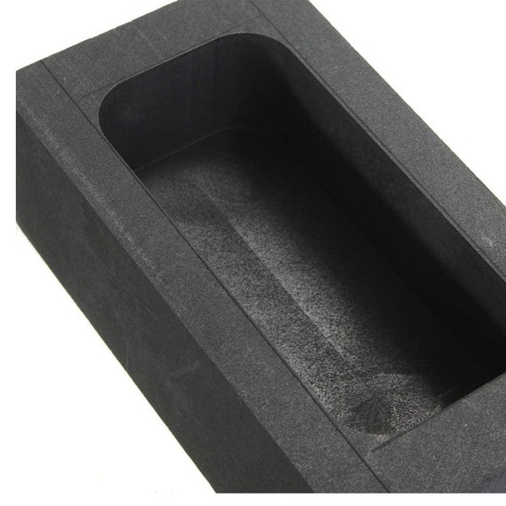 Melting Furnace Mold Graphite Ingot Mold Furnace Casting Mold Metal Melting Tool, Black