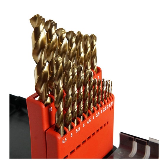 1mm-10mm/19pcs Metric M42 8% Cobalt Twist Drill Bits Set for Stainless Steel and Hard Metal 