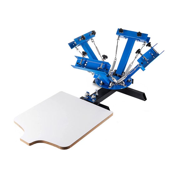 Screen Printing Press 4 Color 1 Station Silk Screen Printing Etsy