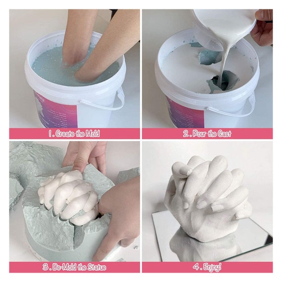 Hands Casting Kit, DIY Hand Molding Kit. Hand Holding Craft for Couples,  Adult & Child, Family, Friends. 