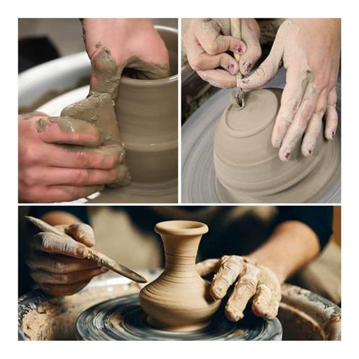 61Pcs Pottery Ceramic Tools & Polymer Clay Sculpting Tools Set for