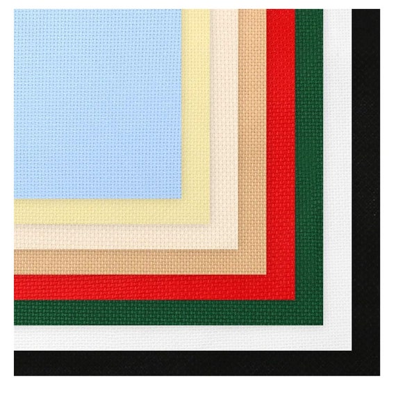 Caydo 2 Pieces 14 Count Classic Reserve Aida Cloth Cross Stitch