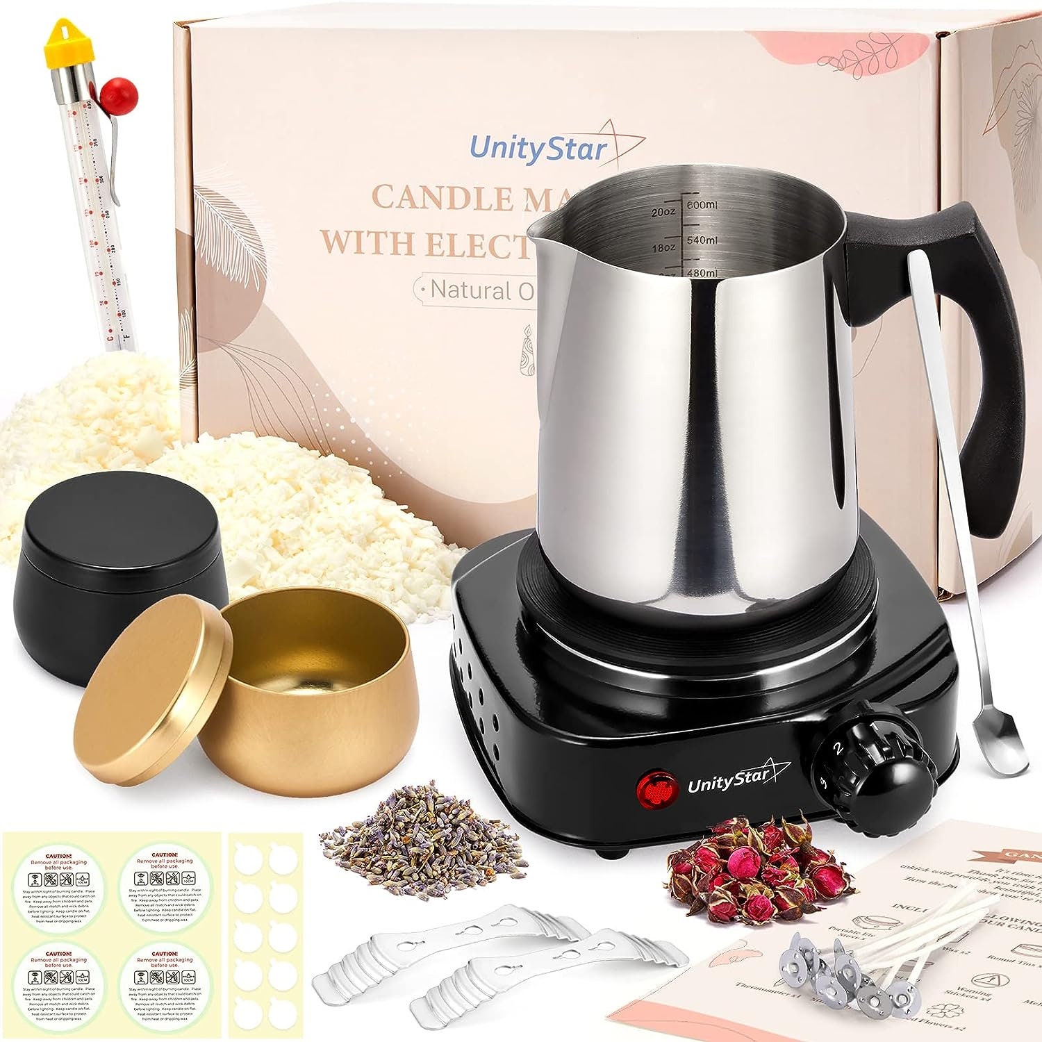 Candle Making Pouring Pot Electric Hot Plate For Melting Wax Candle Making  Kit