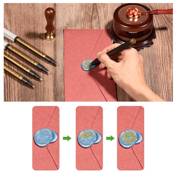 Triwol Wax Seal Kit, Wax Seal Warmer, Wax Seal Stamp Set Sealing Wax  Furnace Tool for Melting Wax Seal Sticks or Sealing Wax Beads, Wax Seal  Spoon