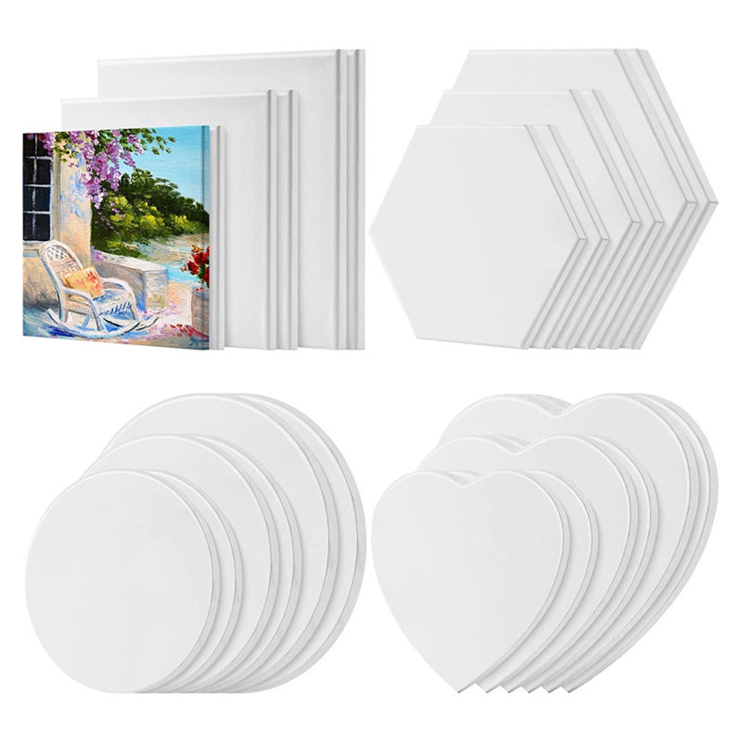 24 Pieces Canvas for Painting Bulk Blank Canvas Cotton Canvas Etsy