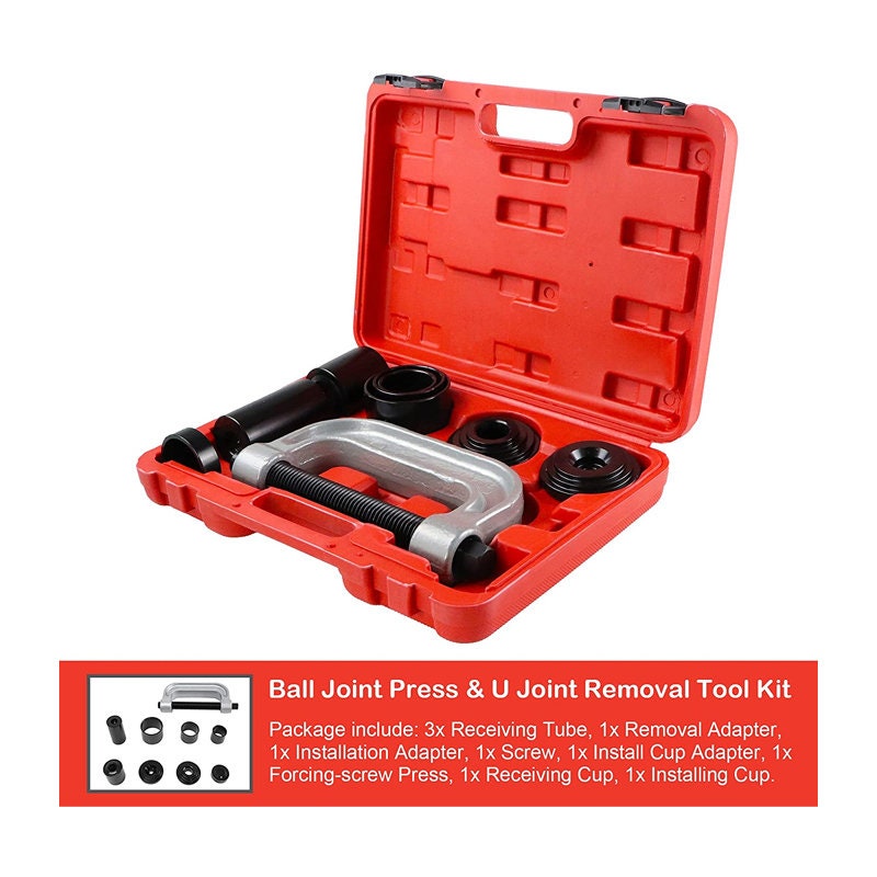 4 IN 1 Ball Joint Removal Kit Tool Set Universal Ball Joint Service Kit 2WD 4WD Vehicles Remover Install Tool with 4-Wheel Drive Adaptors 