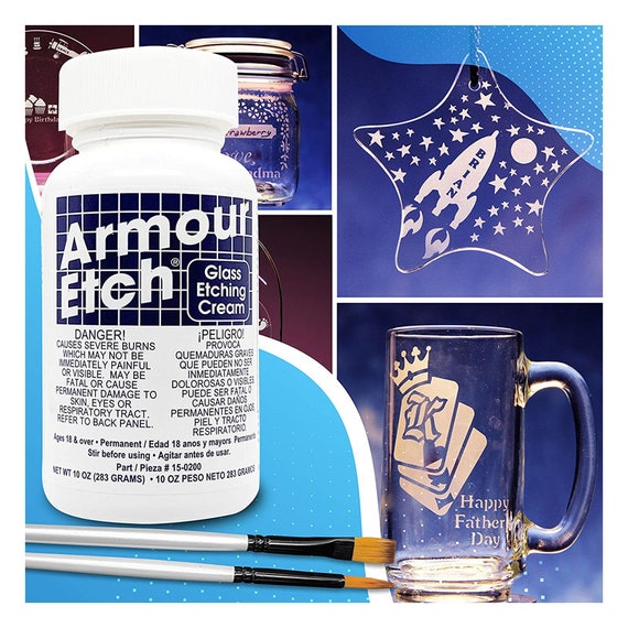 Armour Etch Glass Etching Cream Kit Create Permanently -  Hong