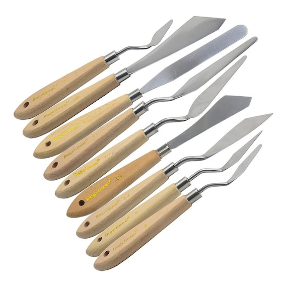 9 Pcs Palette Knives Oil Painting Scraper Shovel Paint Spatula