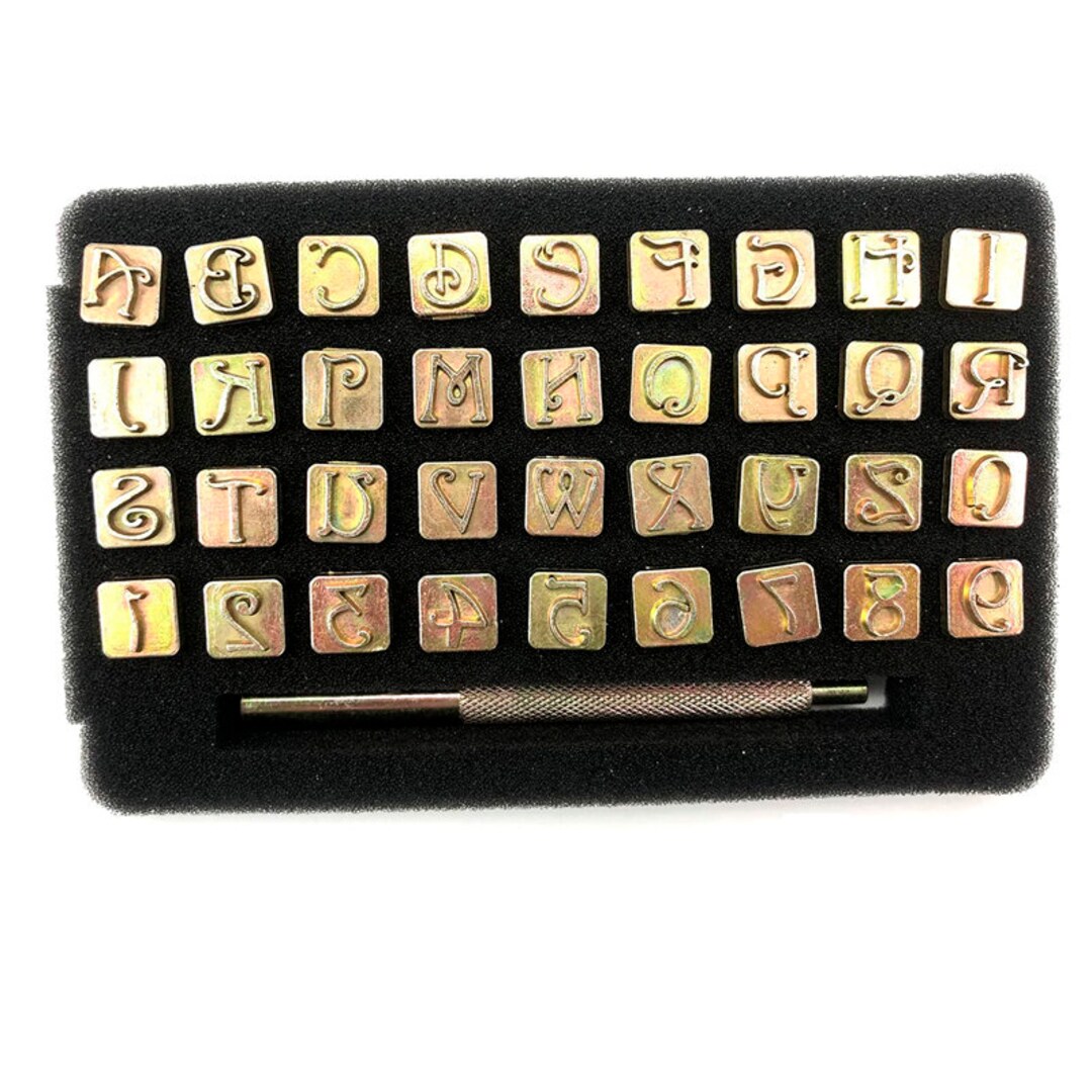 26 Metal Letter Stamps Punch Set for Leather Craft Stamps Tools